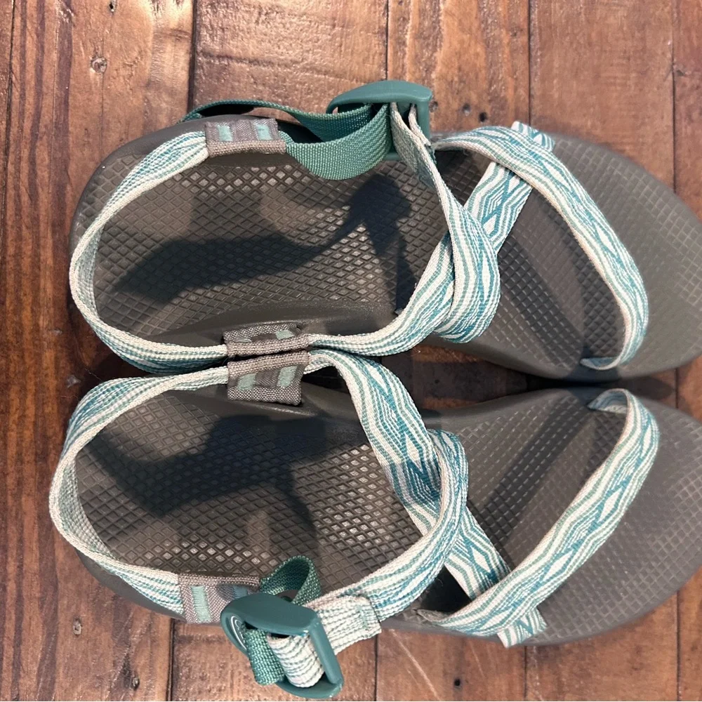 Chaco Z1 Classic w/Green w/Gray Sole Active Outdoor Hiking Water Sandals.Size 10 - Picture 4 of 8